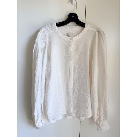 A New Day Pheasant Style Pirate blouse Size Large Cream Fall fashion - Picture 4 of 7